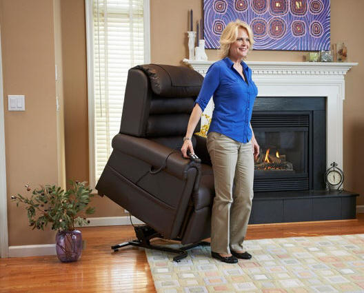 Electropedic Golden Lift Chair Pride Recliner with leather heat and massage